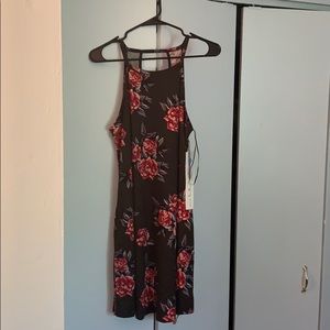 Olive colored floral dress